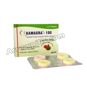 KAMAGRA POLO CHEWABLE 100MG (SILDENAFIL CITRATE)